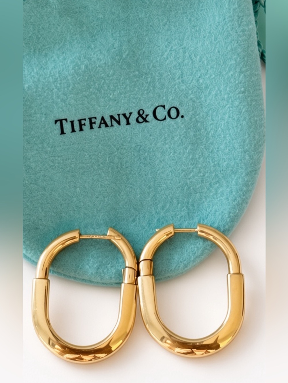 Tiffany & Co. 18kt Solid Gold Hoop Earrings
